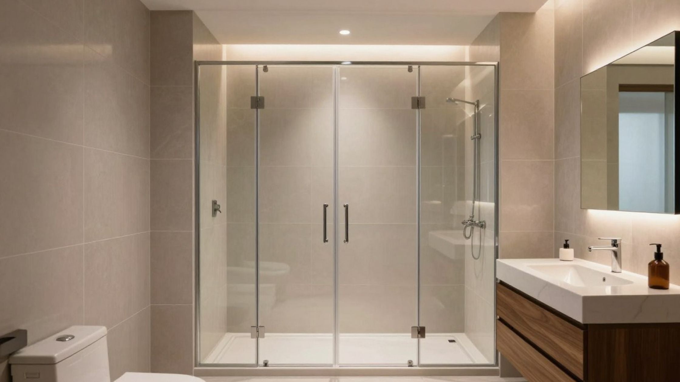How to Design a Modern Bathroom With a Shower With Glass Doors