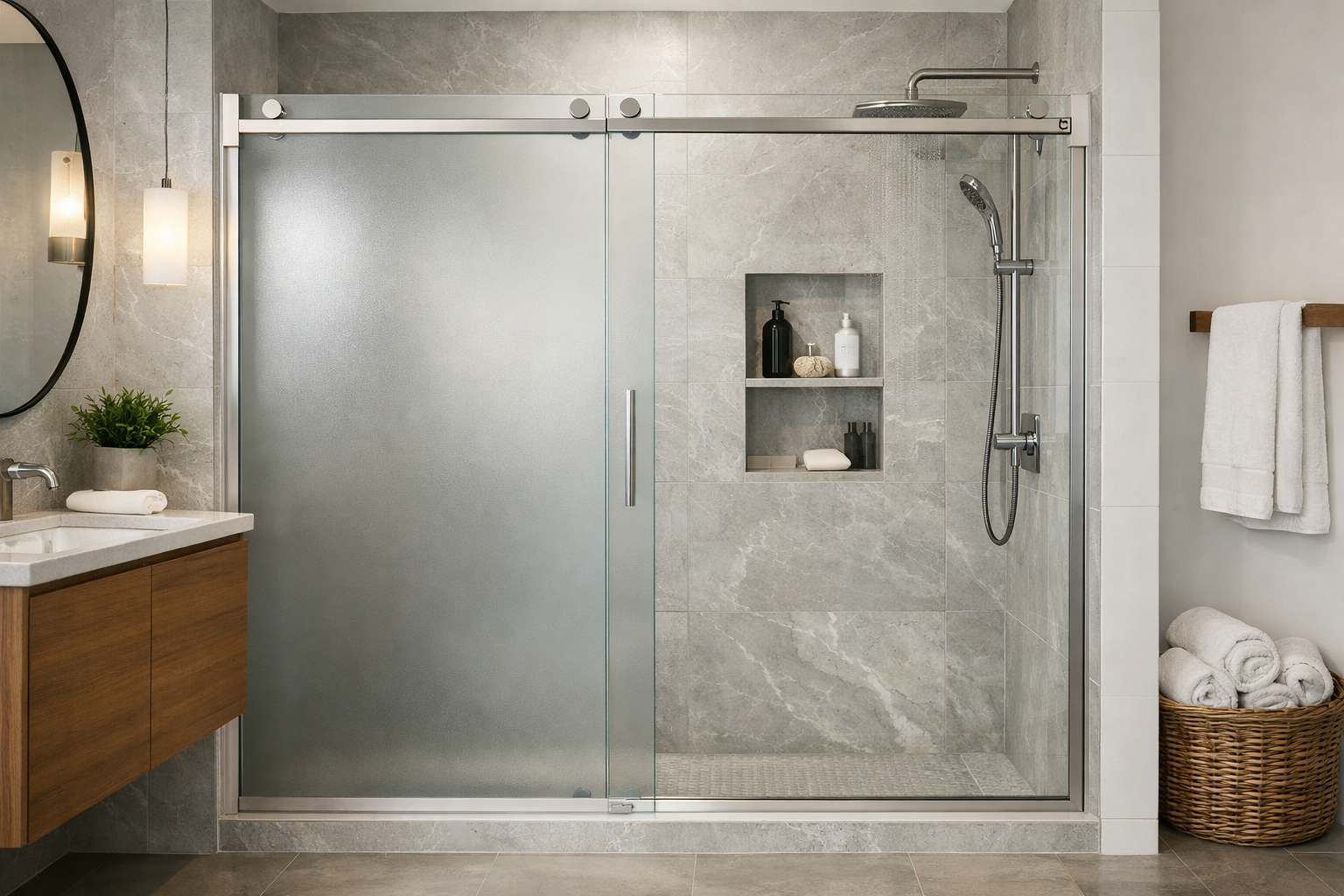 The Shower Door Finish Mismatch Problem More Remodelers Are Finally Avoiding