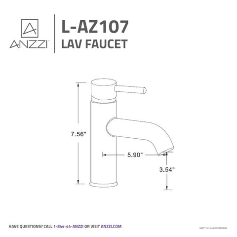 Valle Single Hole Single Handle Bathroom Faucet