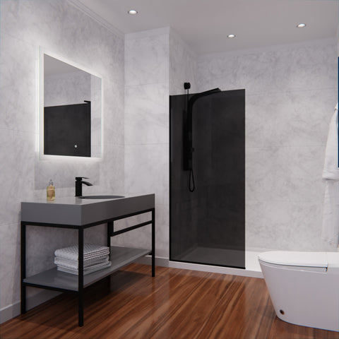 Aegis Series 34 in. by 74" Frameless Fixed Shower Screen