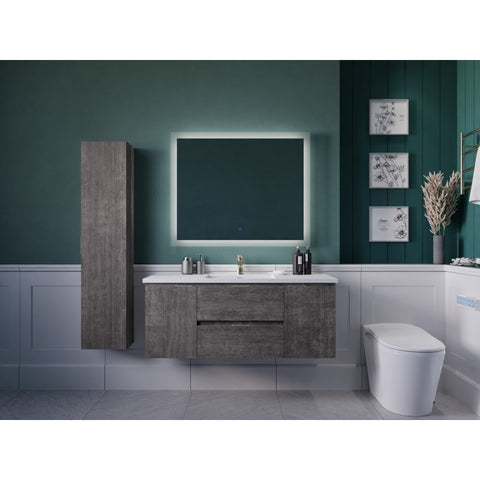 48 in. W x 20 in. H x 18 in. D Bath Vanity Set with Vanity Top in White with White Basin and Mirror