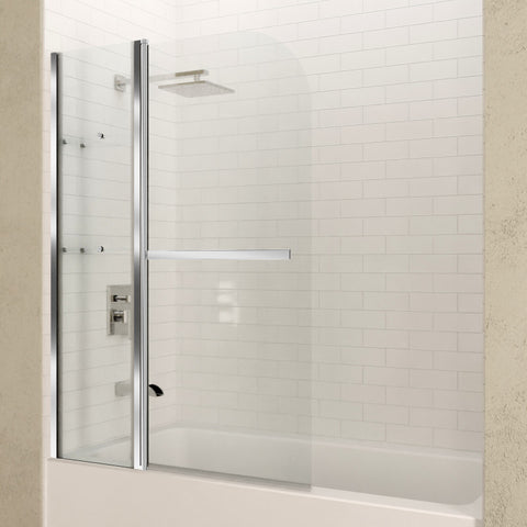 Galleon 48 in. x 58 in. Frameless Tub Door with TSUNAMI GUARD