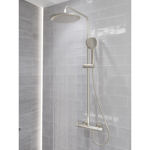 SH-AZ101BN - ANZZI Heavy Rainfall Stainless Steel Shower Bar with Hand Sprayer in Brushed Nickel