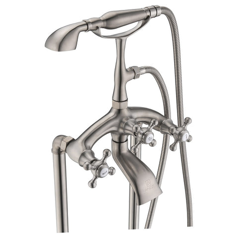Tugela 3-Handle Claw Foot Tub Faucet with Hand Shower