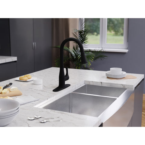 Sifo Hands Free Touchless 1-Handle Pull-Down Sprayer Kitchen Faucet with Motion Sense and Fan Sprayer