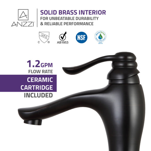 Anfore Single Hole Single Handle Bathroom Faucet