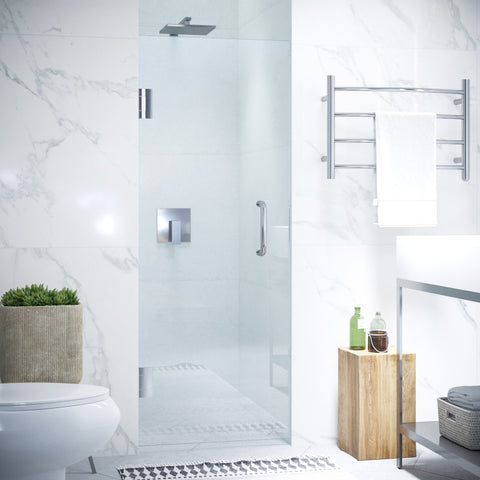 Passion Series 30 in. by 72 in. Frameless Hinged Shower Door with Handle