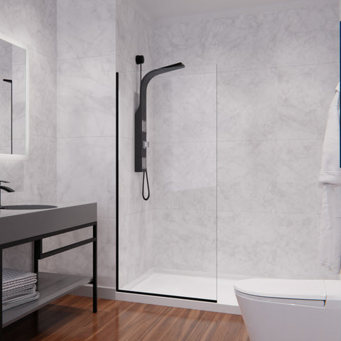 Aegis Series 34 in. by 74" Frameless Fixed Shower Screen