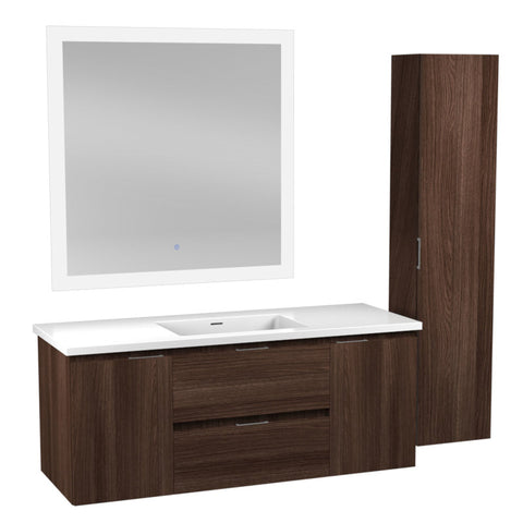 48 in. W x 20 in. H x 18 in. D Bath Vanity Set with Vanity Top in White with White Basin and Mirror