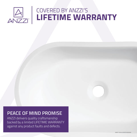 Runifer Solid Surface Vessel Sink in White