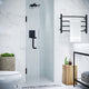 ANZZI Fellow Series 24 in. by 72 in. Frameless Hinged Shower Door with Handle