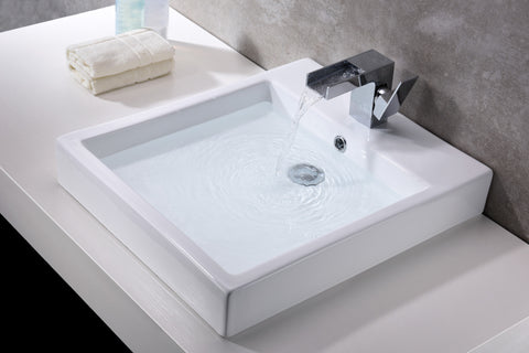 Deux Series Ceramic Vessel Sink in White