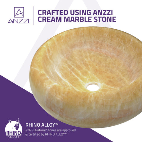 Desert Crest Vessel Sink in Dark Honey Onyx