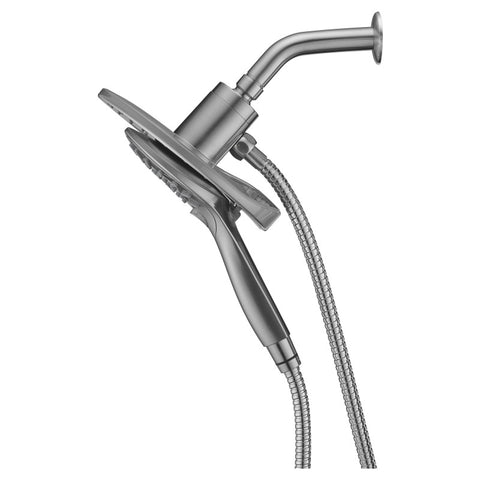 Magnetic Valkyrie Multi-Spray Retro-Fit 7.48 in. Dual Wall Mount Fixed and Handheld Shower Head with Magna-Diverter