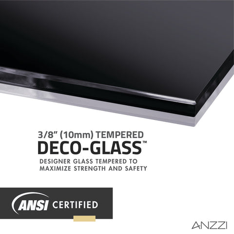 Aegis Series 34 in. by 74" Frameless Fixed Shower Screen