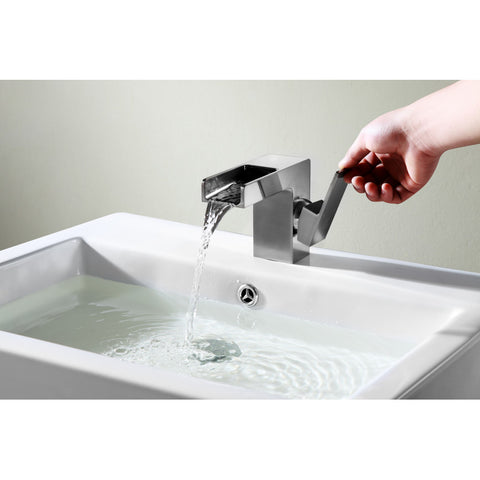 ANZZI Zhona Series Single Hole Single-Handle Low-Arc Bathroom Faucet in Brushed Nickel