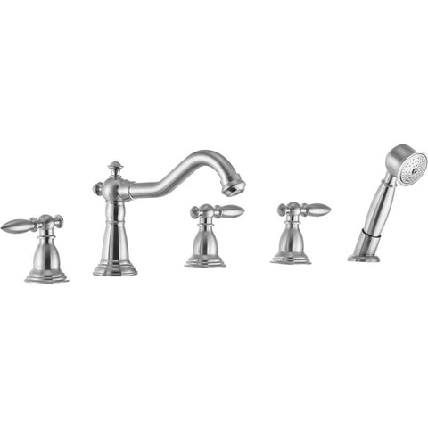 Patriarch 2-Handle Deck-Mount Roman Tub Faucet with Handheld Sprayer