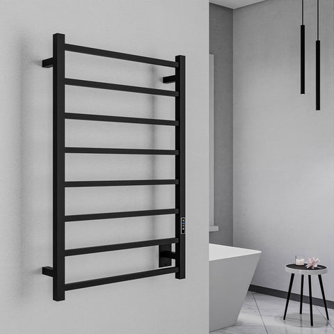ANZZI Bell 8-Bar Stainless Steel Wall Mounted Electric Towel Warmer Rack