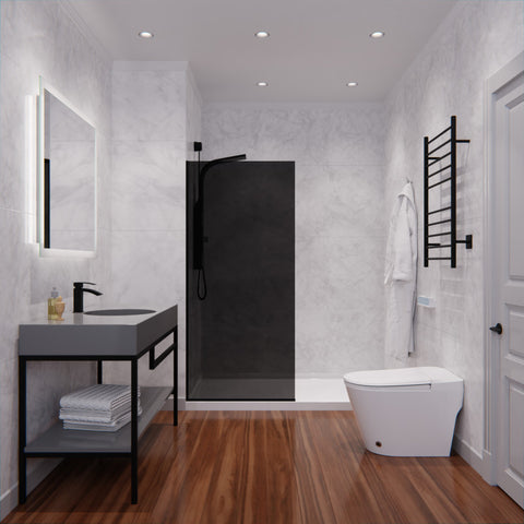 Aegis Series 34 in. by 74" Frameless Fixed Shower Screen