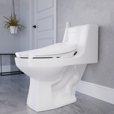 TL-AZEB105B - ANZZI Dive Smart Electric Bidet Toilet Seat for Elongated Toilets with Remote Control, Heated Seat, and Deodorizer in White