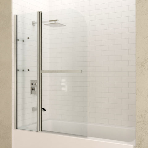 Galleon 48 in. x 58 in. Frameless Tub Door with TSUNAMI GUARD