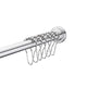 ANZZI 35-55 Inches Shower Curtain Rod with Shower Hooks