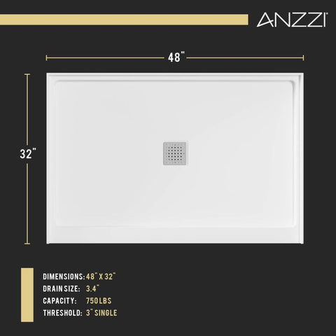 Alexander 48 in. x 32 in. Shower Base