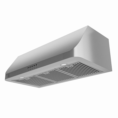 ANZZI 36-Inch 450 CFM 3-Speed Stainless Steel Under Cabinet Convertible Residential Range Hood with LED Lamp