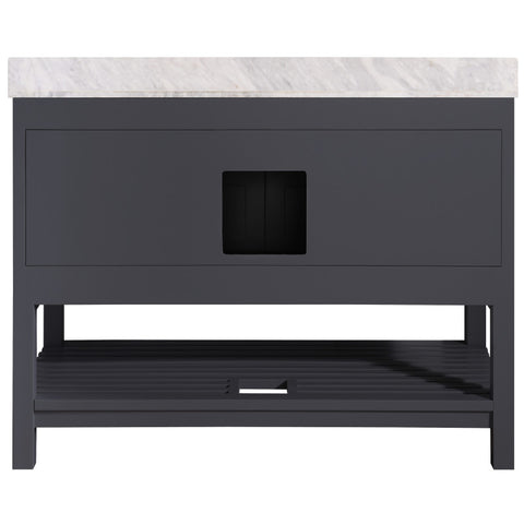 Montaigne 48 in. W x 22 in. D Bathroom Bath Vanity Set with Carrara Marble Top with White Sink