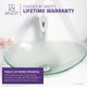 ANZZI Craft Series Deco-Glass Vessel Sink in Lustrous Frosted