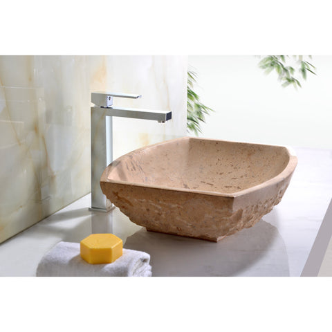 LS-AZ224 - ANZZI Stoic Basin Vessel Sink in Classic Cream Marble