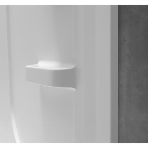 ANZZI Studio 38 in. x 38 in. x 75 in. 2-piece DIY Friendly Corner Shower Surround in White