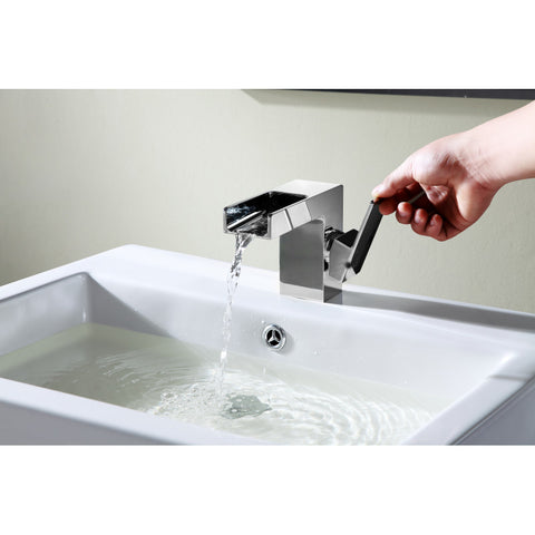 L-AZ039 - ANZZI Zhona Series Single Hole Single-Handle Low-Arc Bathroom Faucet in Polished Chrome