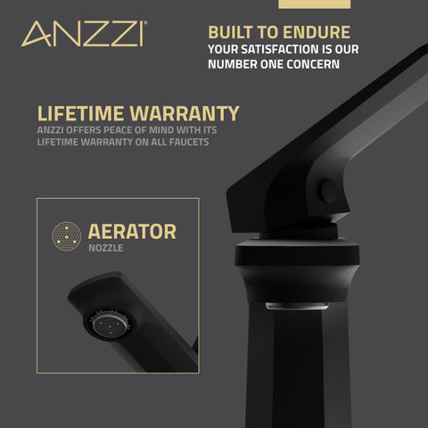 ANZZI Single Handle Single Hole Bathroom Faucet With Pop-up Drain