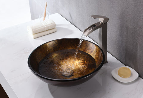 Vessel Sink in Autumn Dusk