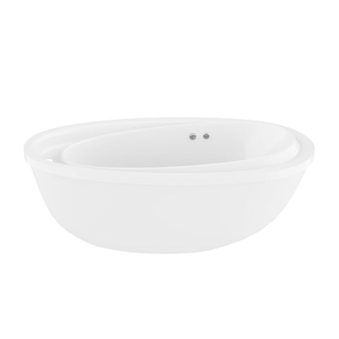 ANZZI Leni 5.9 ft. Jetted Whirlpool Tub with Reversible Drain in White