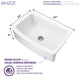 ANZZI Mesa Series Farmhouse Solid Surface 33 in. 0-Hole Single Bowl Kitchen Sink with 1 Strainer