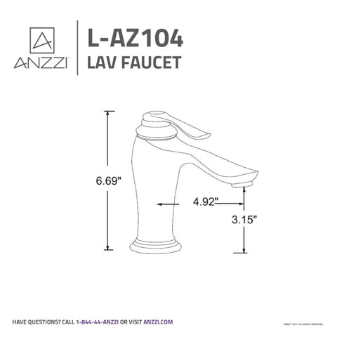 Anfore Single Hole Single Handle Bathroom Faucet