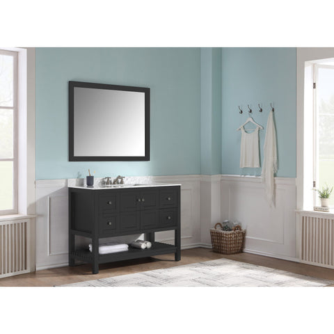 Montaigne 48 in. W x 22 in. D Bathroom Bath Vanity Set with Carrara Marble Top with White Sink