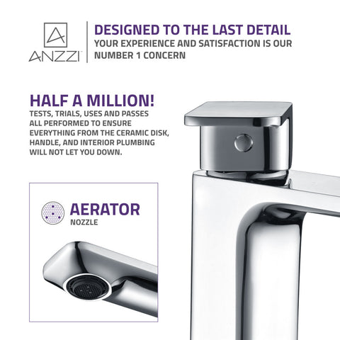 ANZZI Vibra Single Hole Single-Handle Bathroom Sink Faucet