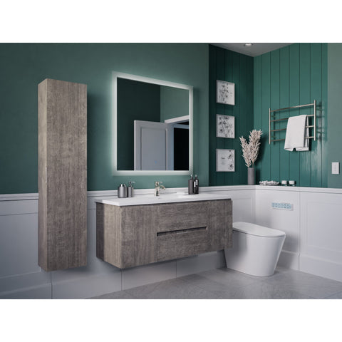 48 in. W x 20 in. H x 18 in. D Bath Vanity Set with Vanity Top in White with White Basin and Mirror