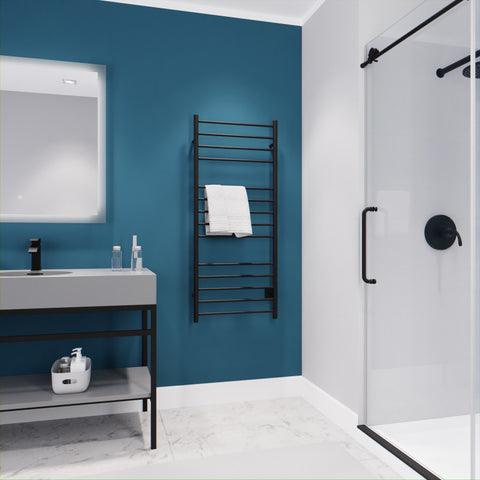 ANZZI Elgon 14-Bar Stainless Steel Wall Mounted Towel Warmer Rack