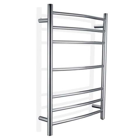 TW-AZ027CH - ANZZI Gown Series 7-Bar Wall Mounted Electric Plug-In Bathroom Towel Warmer Rack in Polished Chrome Finish Stainless Steel