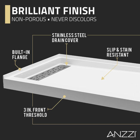 Alexander 48 in. x 32 in. Shower Base