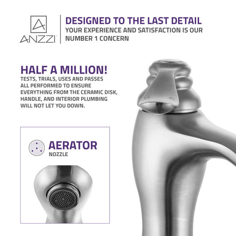 Anfore Single Hole Single Handle Bathroom Faucet