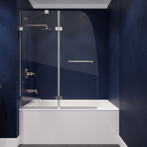 Pacific Series 48 in. by 58 in. Frameless Hinged Tub Door