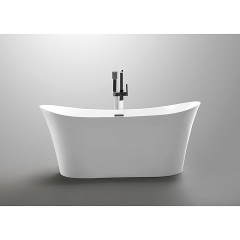 ANZZI 67 in. x 31 in. Freestanding Soaking Tub with Flatbottom - Eft Series