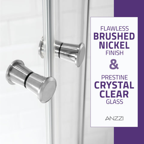 Mare 35 in. x 76 in. Framed Shower Enclosure with TSUNAMI GUARD