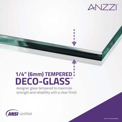 Anzzi 5 ft. Acrylic Rectangle Tub With 48 in. x 58 in. Frameless Tub Door