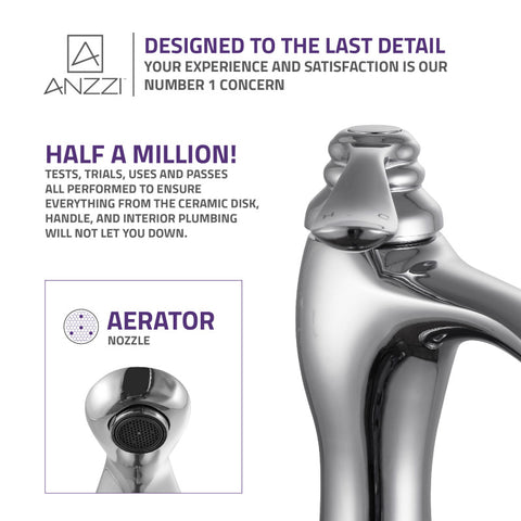 Anfore Single Hole Single Handle Bathroom Faucet